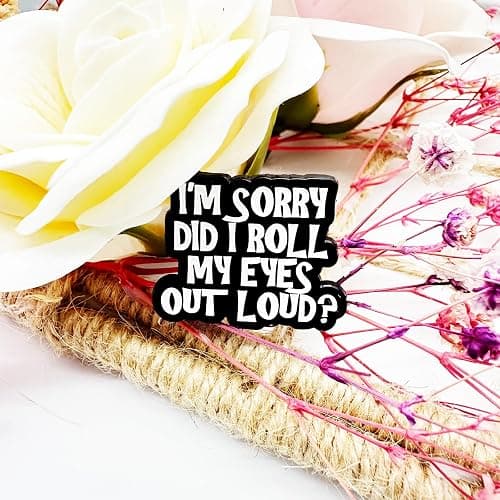 I'm Sorry Did I Roll My Eyes Out Loud? Enamel Pin, Sarcastic Humor Lapel Pin, Ironic Statement Brooch for Jackets, Backpacks, Hats, Funny Gift for Sarcasm Lover, Office Worker, Friend thumbnail 5