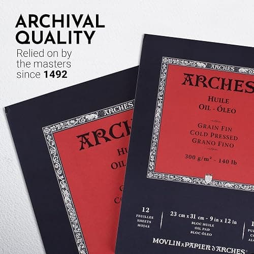 Arches Oil Pad, 12x16, 12 Sheets - Professional Art Paper for Oil Paint, Acrylic, Pastel thumbnail 5