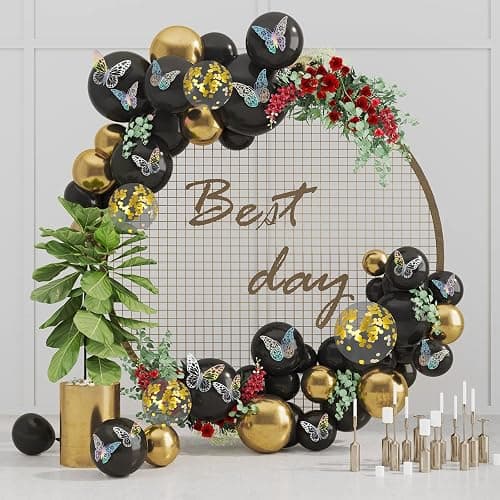 SAOROPEB 3D Wall Decor, 72 Pcs 3 Sizes 3 Styles, Removable Butterfly Stickers for Room Decor, Party Balloons, Cake Decoration, Laser thumbnail 2