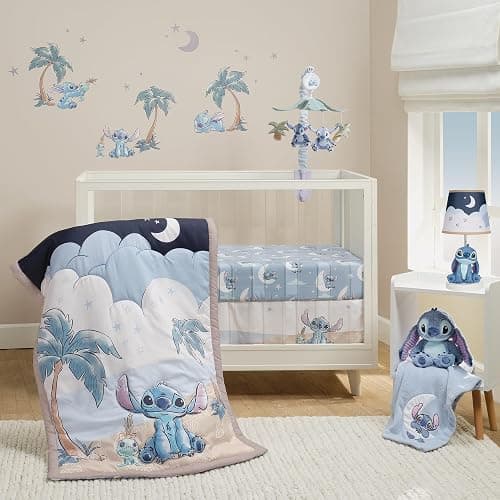 Disney Stitch Hand-Painted 3D Sculpted Nursery Lamp and Shade thumbnail 7