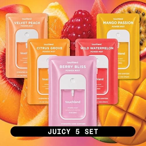 Touchland Hand Sanitizer Spray, Juicy 5 Set - 5 x 1 FL OZ thumbnail 2