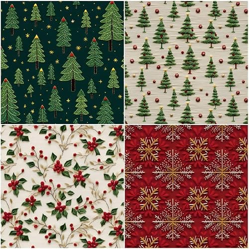 Christmas Scrapbook Paper Pads,24 Sheets Scrapbooking Supplies,Patterned Card Making Craft Paper Pack for Photo Album Background Borders Greeting Cards Junk Journals 6x6 inches thumbnail 6
