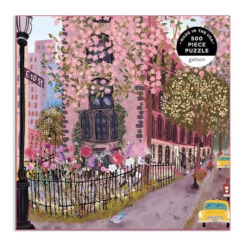 Blooming Streets 500 Piece Puzzle from Galison - Beautifully Illustrated Jigsaw Puzzle of a Local NYC Street, Fun & Challenging, Unique Gift Idea thumbnail 8