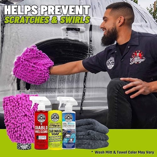 Chemical Guys Clean and Shine Car Wash Starter Kit - 7-Piece Set with 3 x 16 oz Car Detailing Chemicals, Safe for Cars, Trucks, SUVs, Motorcycles, Jeeps, RVs, and More thumbnail 8