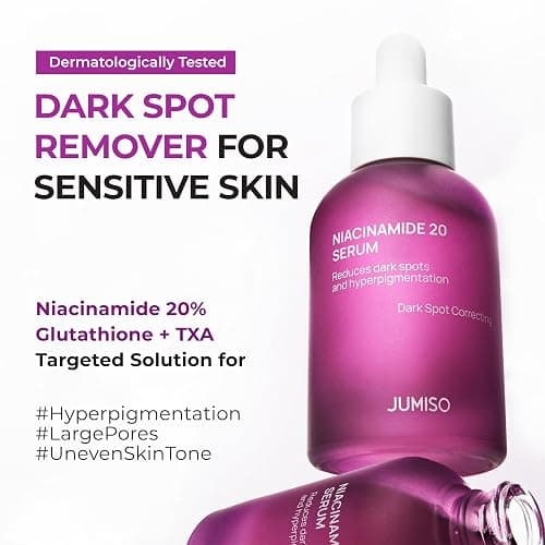 JUMISO Niacinamide 20 Serum - Korean Face Serum with Glutathione, TXA Tranexamic Acid and Centella Complex - Reduces Pigmentation, Uneven Skin Tone, Pore Care for Sensitive Skin, 1.35 fl.oz. thumbnail 3