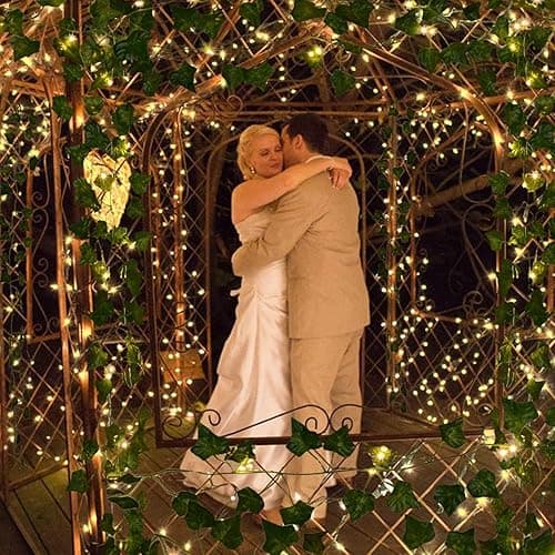 12 Pack Fake Vines for Room Decor Artificial Ivy Garland with Clip Green Flowers Hanging Plants Faux Greenery Leaves Bedroom Aesthetic Decor for Home Garden Wall Wedding - 84FT VINES - 12 thumbnail 2