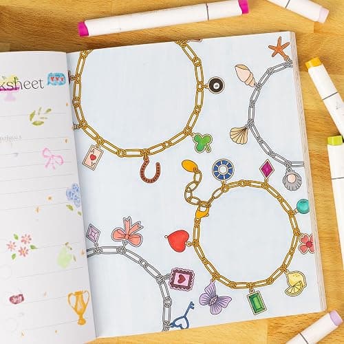 Put A Bow On It Coloring Book by Elyse Breanne Design | 40 Single-Sided Pages, Girly and Friendship Designs for Adults & Teens (8.5x10") thumbnail 11