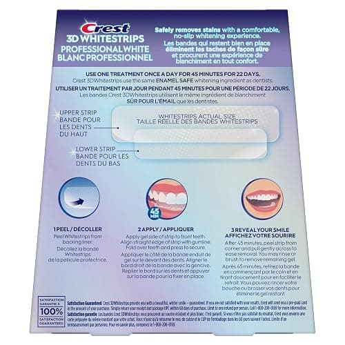 Crest 3D White Whitestrips Professional Effects, At-Home Teeth Whitening Kit, 13 Levels Whiter, 22 Treatments thumbnail 17