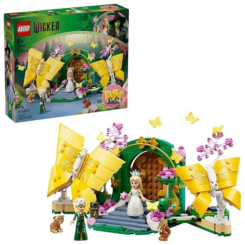 LEGO Wicked Glinda's Wedding Day Building Toy - Pretend Playset with 2 Minidolls, 2 Animal Toy Figures, & 2 Poseable Butterflies - Building Blocks for Kids, Ages 8+ - Gift for Girls & Boys - 75688 - Image 1