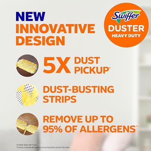 Swiffer Duster Kit with 6 ft Super Extendable Handle, Heavy Duty Starter Kit with 8 Refills thumbnail 2