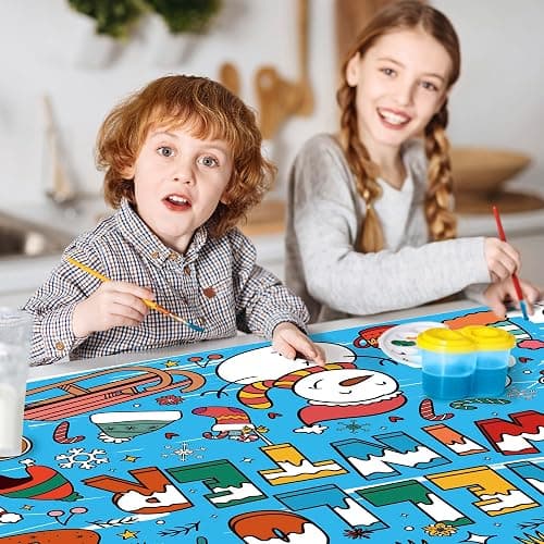 OHOME Winter Giant Coloring Poster/Tablecloth-Winter Decorations - 30 x 72 Inches Jumbo Coloring Banner Kids Crafts Gifts Activities Decor Party Decorations thumbnail 5