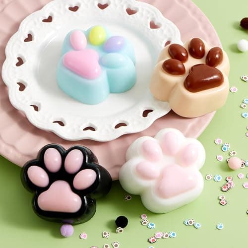 JOYIN 4 Pcs Taba Paw Squeeze Toys, Colorful Kawaii Mochi Fufu Sensory Toys, Cat Paw Taba Squeeze Toys for Party Favors, Gifts for Adults Kids thumbnail 7