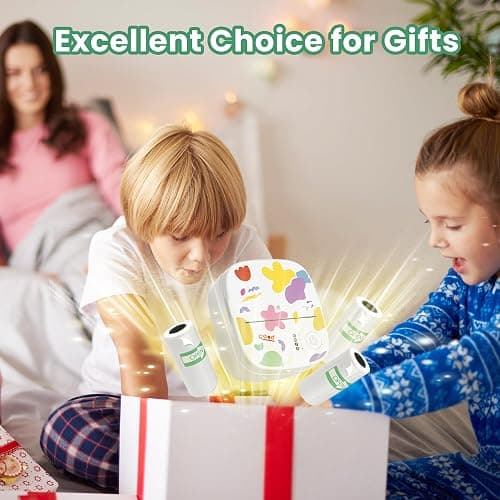 XenGro Mini Sticker Printer AHM2, Mini Thermal Printer with 3 Rolls Paper, Portable Bluetooth Inkless Printpods, Pocket Label Maker Suitable for Creative Kids DIY, Diaries, Photos, Study Notes -White thumbnail 8