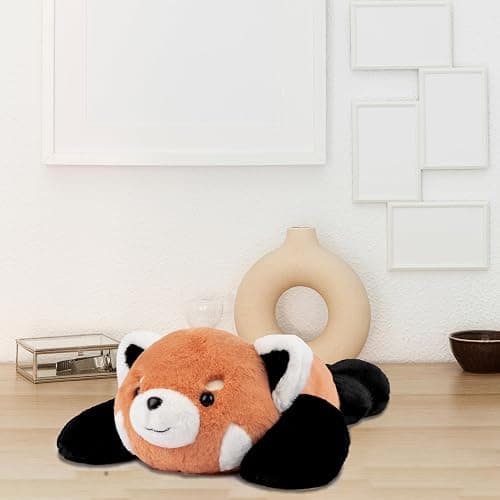 Niuniu Daddy 20" | 3.3 Pound Red Panda Weighted Stuffed Animals Plush Toy, Small Pillowfort Weighted Plush Animals for Kids Adults, Heavy Beads Body Stuffed Animal Pillow for Gift Birthday Christmas - Red Panda - Medium thumbnail 4