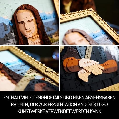 LEGO Art Mona Lisa, Set für Erwachsene, Gemälde von Leonardo da Vinci zum Aufhängen, kreative Aktivität für Männer und Frauen, Geschenk für Kunstliebhaber, italienische Renaissance Kunst 31213 thumbnail 5