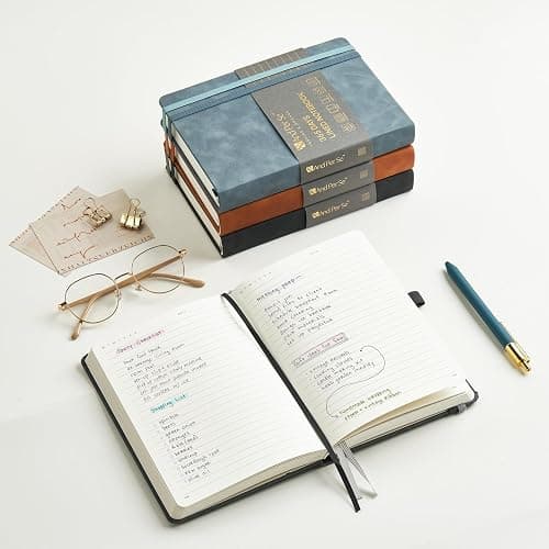 &And Per Se Lined Journal Notebook, 365 Pages, A5, 5.7'' x 8'' 100GSM Thick Paper, Journals for Writing, Hardcover Notebooks for Women Men (Black) thumbnail 5