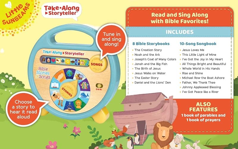 Bible Stories and Songs Interactive Electronic Take Along Storyteller with 11 Books (Little Sunbeams) thumbnail 4