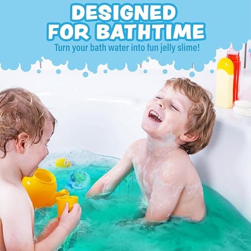 Tub Works® Jelly Bath Slime Bombs, 6 Pack | Bath Bombs for Kids That Turn Bath Water Into Colorful Jelly Slime | Nontoxic | Unique Kids Bath Bombs with Surprise Slime Texture | Sensory Fun Bath Toys thumbnail 3