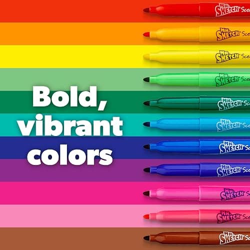 Mr. Sketch Scented Stix Markers, Fine Tip, 10 Count - Fun for Kids, Coloring, Spark Creativity, Arts & Crafts thumbnail 2