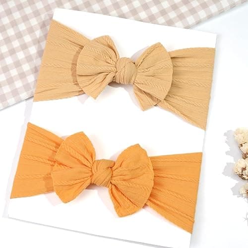 CÉLLOT Super Stretchy Soft Knot Headbands with Hair Bows Head Wrap Hair Accessories For Newborn Baby Girls Infant Toddlers Kids thumbnail 4