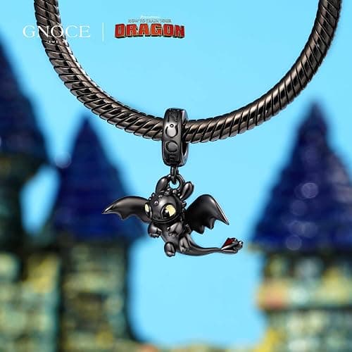 GNOCE X How to Train Your Dragon S925 Silver Pendant Dangle Charms thumbnail 5