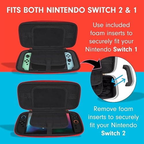 Sonix x Monchhichi Carrying Case for Nintendo Switch 2, Switch 1, Lite, OLED, Protective Travel Case with Game Cartridge Storage | Monchhichi Red Dot thumbnail 5