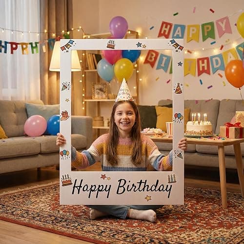 40 x 30 Inch Large Photo Booth Frame Selfie Frame,Blank DIY Cutout Props for Birthday,Wedding Photo Prop,Graduation Photo Booth Picture Frame,Party Supplies thumbnail 3