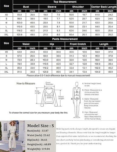 Ekouaer Lounge Set for Women Travel Outfits 2 Piece Sets Short Sleeve Sweater Top Wide Leg Long Pants Loungewear thumbnail 4