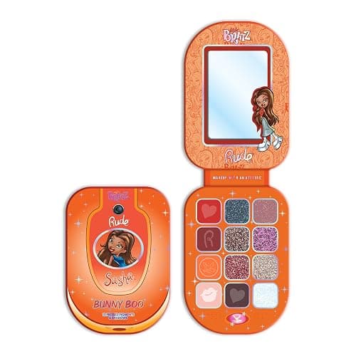 Rude Cosmetics Bratz Colorful Eyeshadow Palette for Women, Teen Girls - Mini Eye Shadow Make Up Palettes - Glitter, Matte, Metallic & Shimmer Eyeshadow for Eye Makeup - Bunny Boo - Image 1