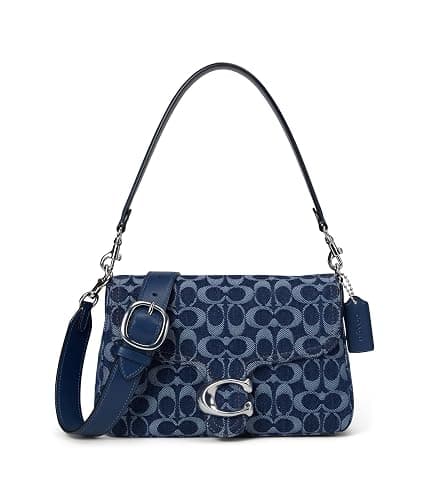 Coach Soft Tabby Shoulder Bag in Signature Denim, LH/Deep Blue Multi - Image 1
