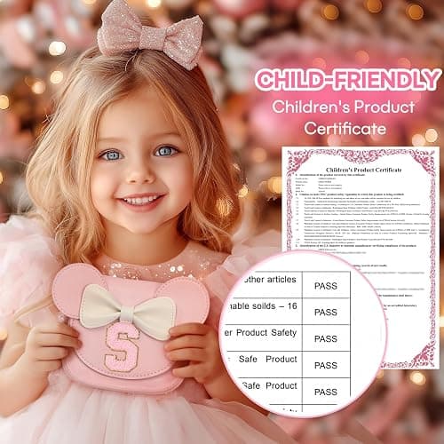 Mibasies Toddler Purse: Birthday Gift for Girls 3-8 - Little Kids Mini Mouse Ears Bow Purse (Pink S) thumbnail 3