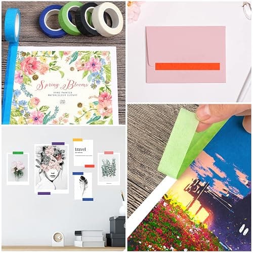 Guirnd 12PCS Colored Masking Tape, Kids Art Supplies, DIY Craft Tape, Colored Tape Rolls, Colored Painters Tape, 1.7cm x 12m (2/3In x 13Yards) thumbnail 7