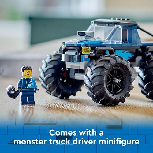 LEGO City Blue Monster Truck Off-Road Toy Playset with a Driver Minifigure, Imaginative Toys for Kids, Fun Gift for Boys and Girls Aged 5 Plus, Mini Monster Truck, 60402 thumbnail 5