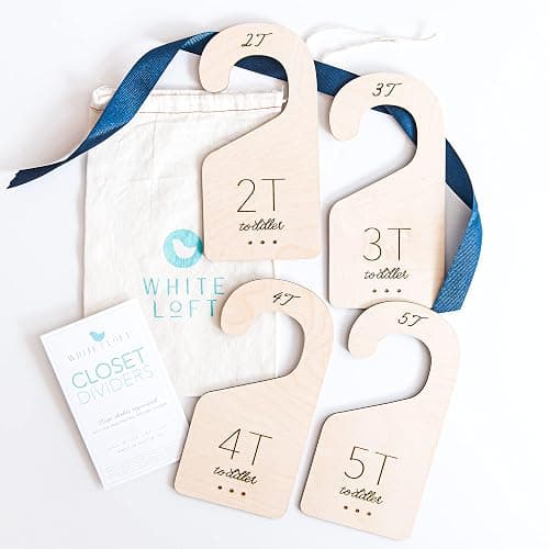 Loft Toddler Closet Dividers Durable Birch Kids Closet Organizer Timeless Etched Design for 2T-5T (Set of 4) thumbnail 9