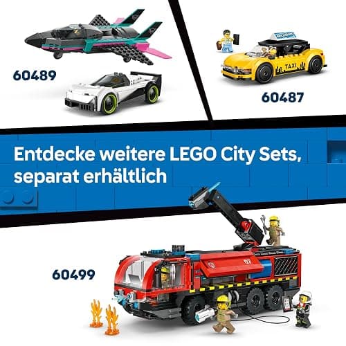 LEGO City Flughafen mit Flugzeug - Spielzeug Miniatur Modellbau mit Terminal, Flugzeug, Schlepperfahrzeug, Fluggastbrücke, 9 Minifiguren & Zubehör - Geburtstagsgeschenk für Jungen ab 8 Jahren - 60502 thumbnail 9