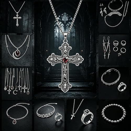 Eichopmen Mystery Jewelry Jar Set 33-35 Pcs Surprise Jewelry Box for Women | Includes Necklaces, Earrings, Rings and Bracelets, Alternative Fashion Romantic Present for Her, Halloween&Christmas day thumbnail 5