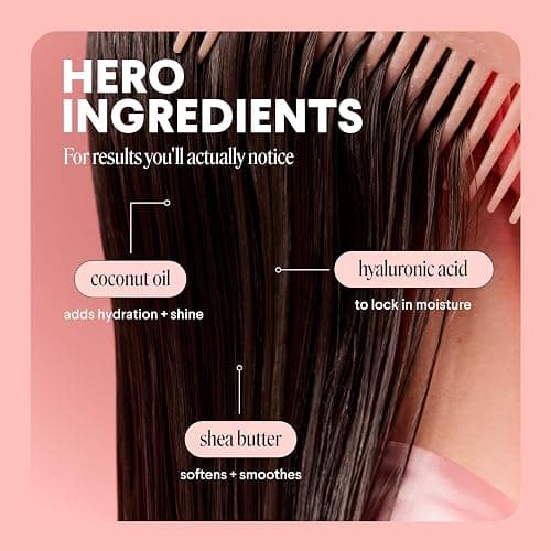 MONDAY HAIRCARE Moisture Shampoo + Conditioner Set for Dry, Coarse, Stressed, Frizzy Hair, Made with Coconut Oil, Rice Protein, Shea Butter and Vitamin E, All Natural, 12 fl oz (Pack of 2) thumbnail 4