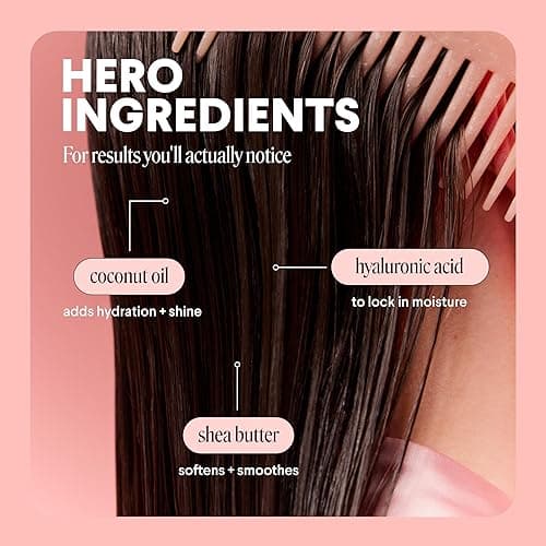 MONDAY HAIRCARE Moisture Shampoo + Conditioner Set for Dry, Coarse, Stressed, Frizzy Hair, Made with Coconut Oil, Rice Protein, Shea Butter and Vitamin E, All Natural, 12 fl oz (Pack of 2) thumbnail 3
