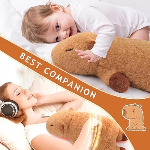 2lb Capybara Plush Stuffed Animals Microwavable Heating Pad-19'' Capybara Heating Pads for Cramps &Period Pain Relief for Women,Heatable & Coolable Stuffed Animals Bedtime Birthday Gift for Women Kids thumbnail 5