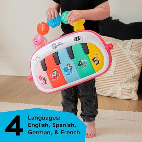 Baby Einstein Ocean Explorers 4-in-1 Kickin Tunes Jellyfish Jamboree Music & Language Discovery Gym, Pink, Ages 0 Months and Up thumbnail 10