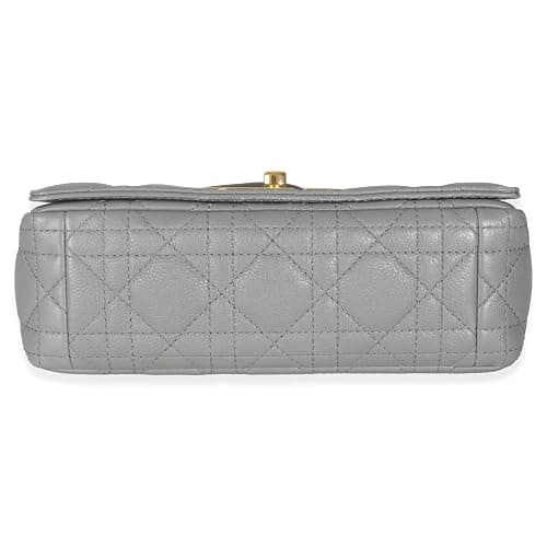 Dior, Pre-Loved Blue Supple Calfskin Small Caro Chain Bag, Blue, Gray thumbnail 7