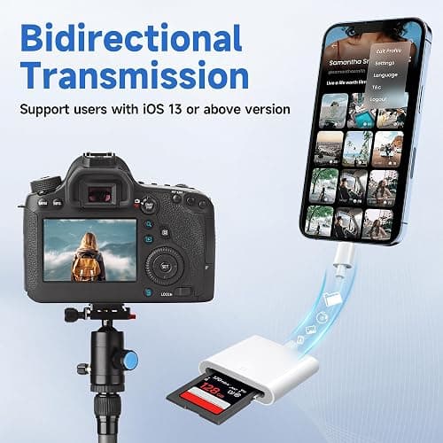 (Apple MFi Certified) Lightning to SD Card Camera Reader for iPhone,Trail Camera Viewer SD Memory Card Reader Adapter Compatible with iPhone 14/13/12/11/XS/XR/X/8/7/iPad,Plug and Play thumbnail 3