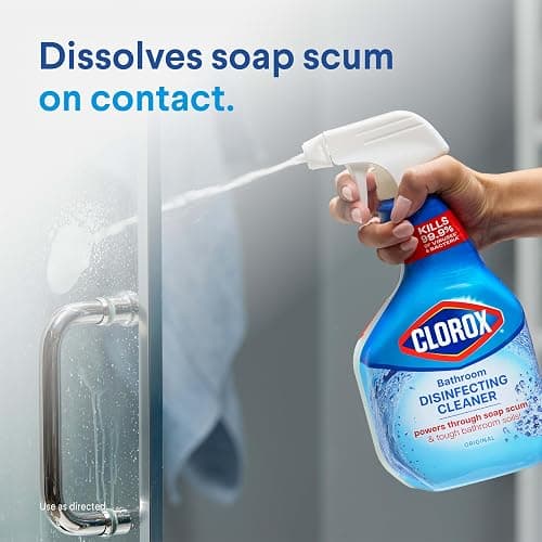 Clorox Disinfecting All-Purpose Cleaner 32 Oz and Disinfecting Bathroom Cleaner, Household Essentials, 30 Oz, Pack of 3 thumbnail 8