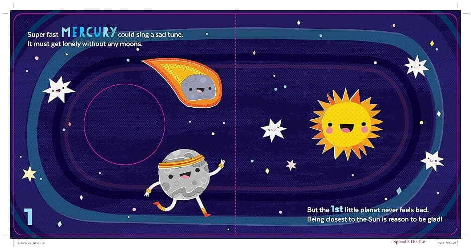 8 Little Planets: A Solar System Book for Kids with Unique Planet Cutouts thumbnail 7
