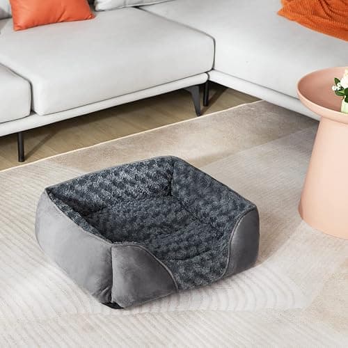 INVENHO Large Dog Bed for Large Medium Small Dogs, Rectangle Washable Orthopedic Dog Bed, Soft Calming Sleeping Puppy Bed Durable Pet Cuddler with Anti-Slip Bottom L(30"x24"x9") thumbnail 6