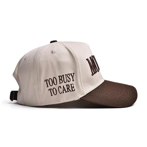Women’s Mommin Trucker Hat – Vintage Two-Tone Ponytail Baseball Cap, Embroidered Adjustable Hat, Great Gift for Mom & Women thumbnail 3