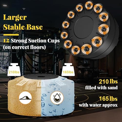 RORALA Punching Bag with Stand 70"-203lbs, Freestanding Heavy Boxing Bag Including 12OZ Boxing Gloves for Adult Youth Gift Selection Upgraded thumbnail 5