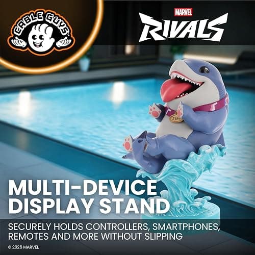 Cableguys Marvel Jeff the Land Shark Controller Holder & Phone Stand | Marvel Rivals Gaming Accessories for Room and Desk Setup, Compatible with Xbox, PlayStation & Standard Game Controllers thumbnail 3