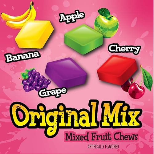 Now and Later Original Mix, Individually Wrapped Mixed Fruit Chew Candy, 60 Ounce Jar thumbnail 5