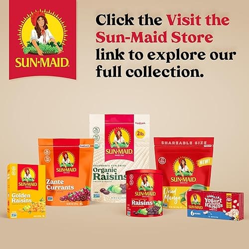 Sun-Maid Vanilla Yogurt Coated Raisins - (6 Pack) 1 oz Snack-Size Box - Yogurt Covered Dried Fruit for Lunches and Back To School Snacks thumbnail 12